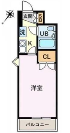 日神パレステージ浜松(1K/2階)の間取り写真