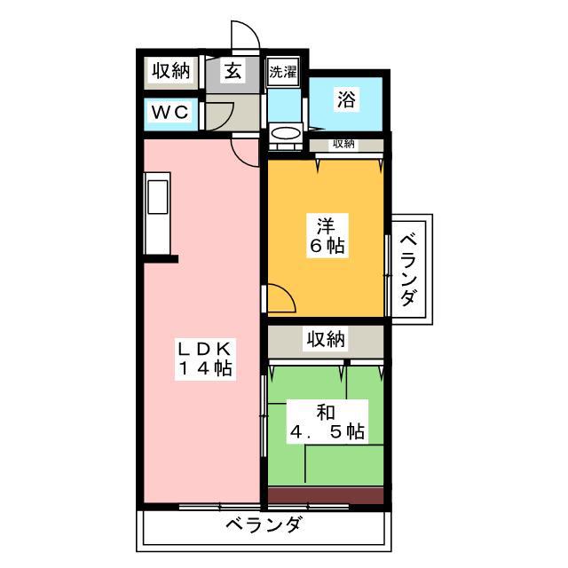ロイヤル太平洋(2LDK/5階)の間取り写真
