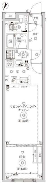 CREATIF池袋(1LDK/3階)の間取り写真