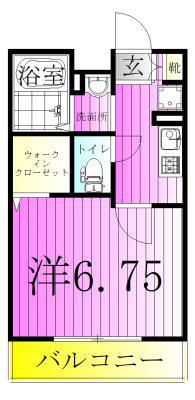 PINE WELL(1K/1階)の間取り写真