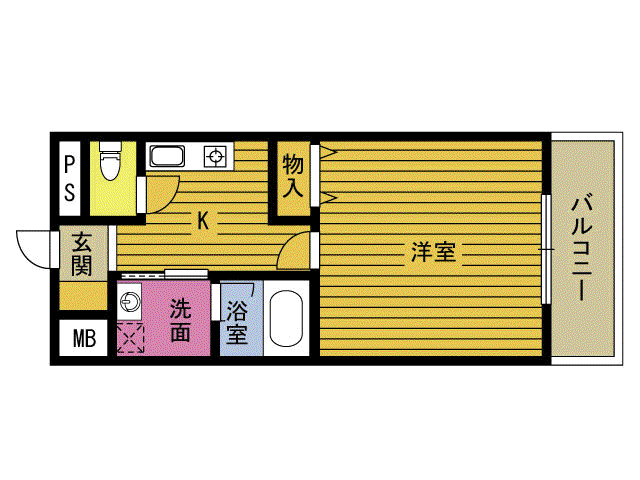 レスポワール(1K/2階)の間取り写真