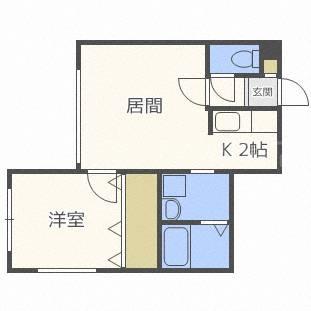 フォルム環状(1LDK/4階)の間取り写真