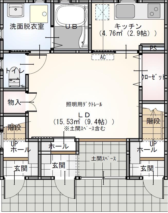 S.A.BOX寺家A棟(1K/1階)の間取り写真