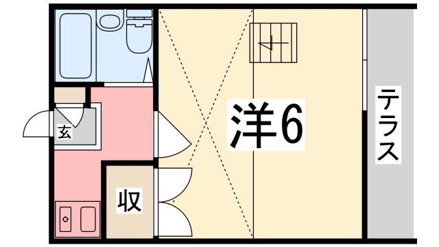 コスモス(1K/1階)の間取り写真