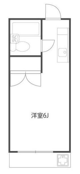 サンアベニュー二葉(ワンルーム/2階)の間取り写真