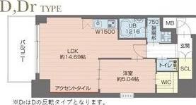 プレジオ神戸長田(1LDK/2階)の間取り写真