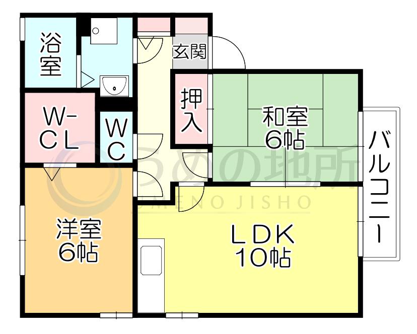 メルベーユドミール(2LDK/2階)の間取り写真