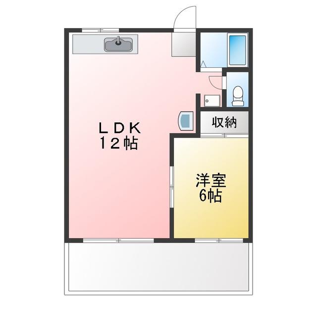 ファミールK(1LDK/1階)の間取り写真