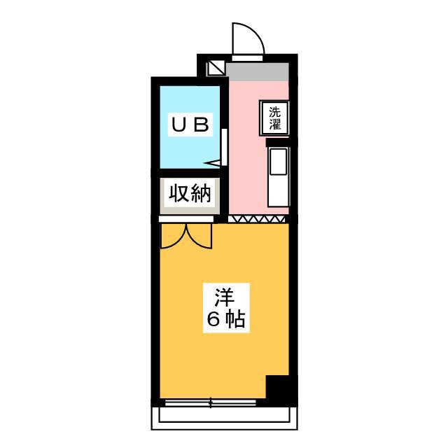 石井ハイツ(ワンルーム/2階)の間取り写真