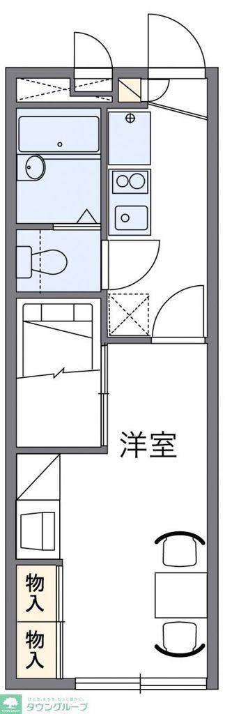 レオパレス植木(1K/2階)の間取り写真