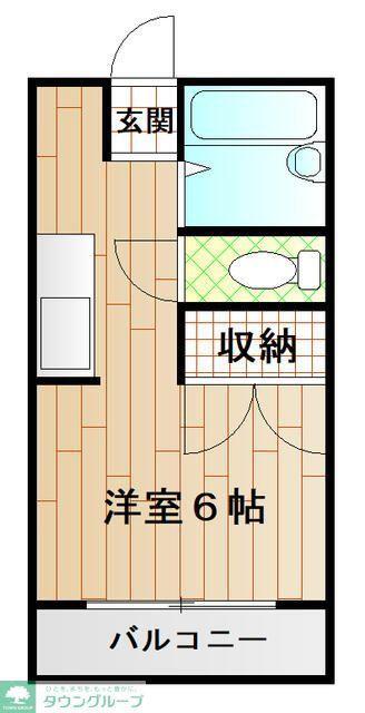 小林ハイツ(ワンルーム/1階)の間取り写真