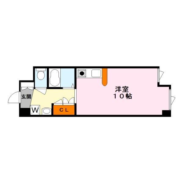 リベリー南草津(ワンルーム/6階)の間取り写真