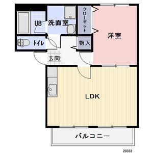サープラスディ・ゾンネ(1LDK/2階)の間取り写真