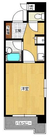 トーカン大江キャステール(1K/8階)の間取り写真