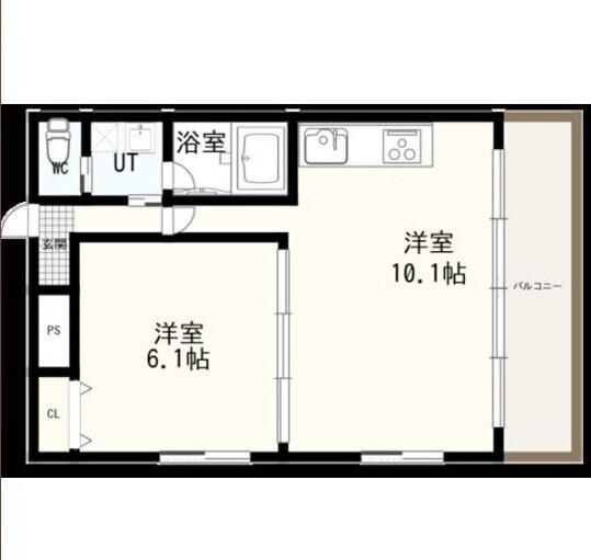 R-COURT泉(1LDK/3階)の間取り写真