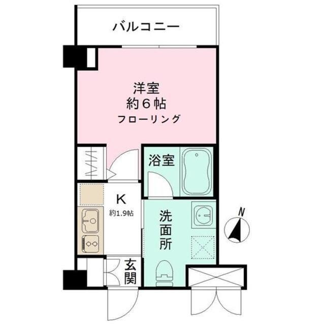 CYNTHIA代田橋III(1K/5階)の間取り写真