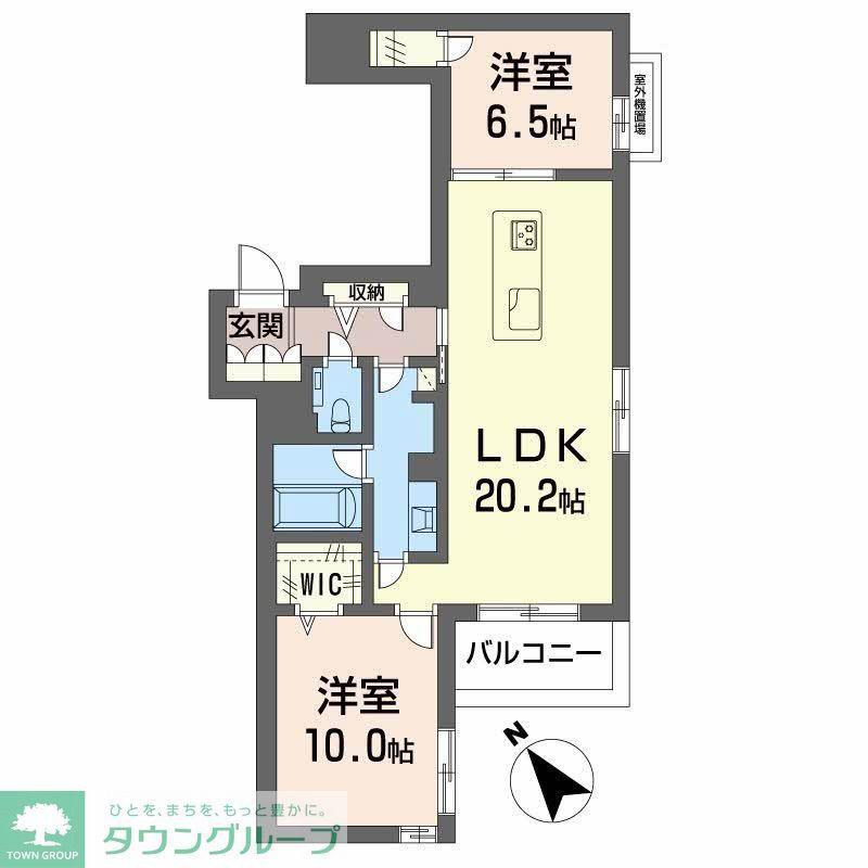 グランゲート滝川(2LDK/2階)の間取り写真