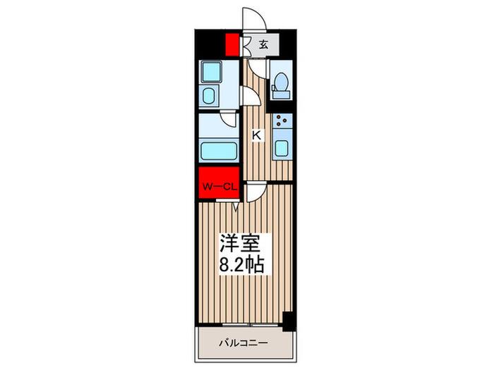 EL VIENTO(1K/6階)の間取り写真