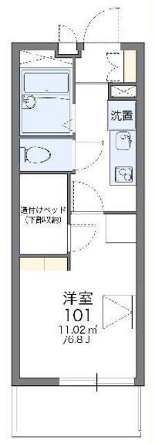 レオパレスSENSUI II(1K/1階)の間取り写真