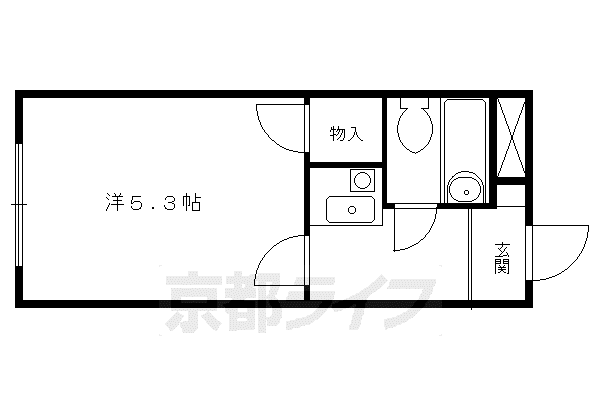 CASA YAGI(1K/2階)の間取り写真