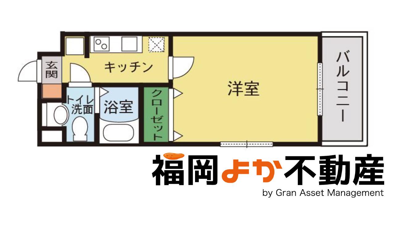 ピオーレ大手門(1K/8階)の間取り写真