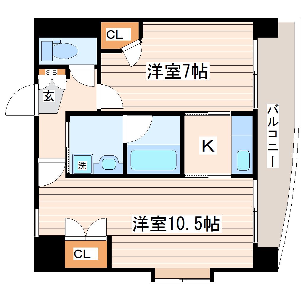いずみTOWN HILLS(2K/4階)の間取り写真