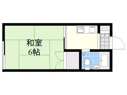 サンコーポ坂詰(1K/2階)の間取り写真