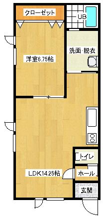 アーバンハイツ(1LDK/1階)の間取り写真