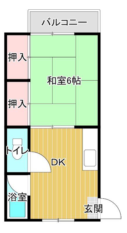 兼久マンション(1DK/4階)の間取り写真