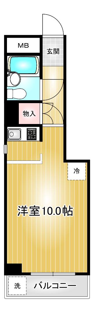 荘苑泉(ワンルーム/3階)の間取り写真
