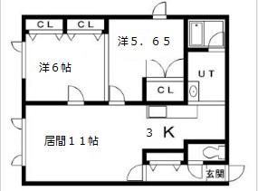 マンションSEED2(2LDK/2階)の間取り写真
