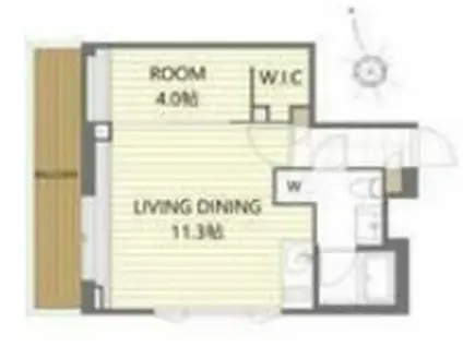 エスセナーリオ高輪(1LDK/5階)の間取り写真