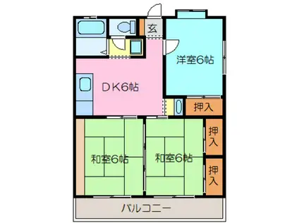 メゾンつづき(3DK/1階)の間取り写真