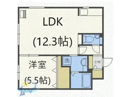 プレステージ知事公館(1LDK/4階)の間取り写真