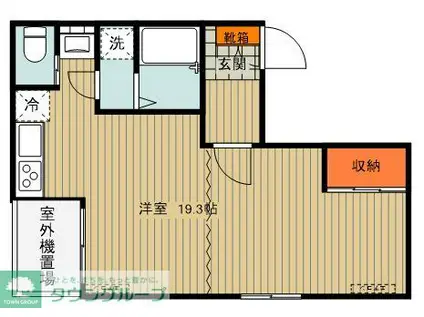 バウムハウス本宿(ワンルーム/3階)の間取り写真