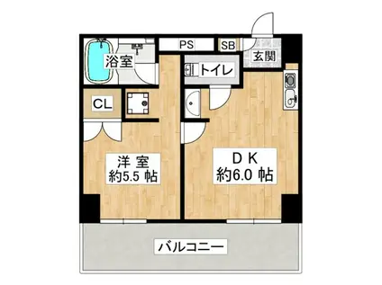 サニーパレス神陵台(1DK/4階)の間取り写真