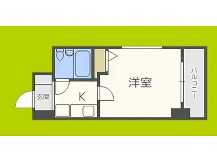 エスリード野田駅前(1K/8階)の間取り写真