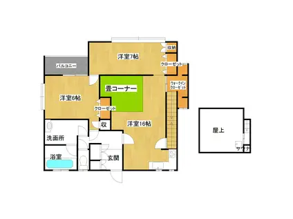 亀戸5丁目アパート(2LDK/2階)の間取り写真