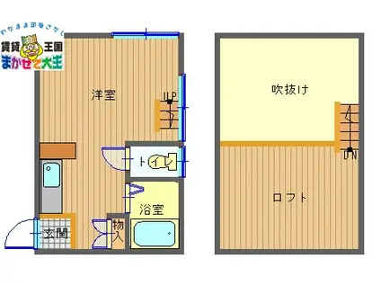 ロードピアレトロ(ワンルーム/1階)の間取り写真