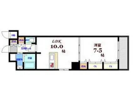 IMAKIYA.BLD(1LDK/5階)の間取り写真