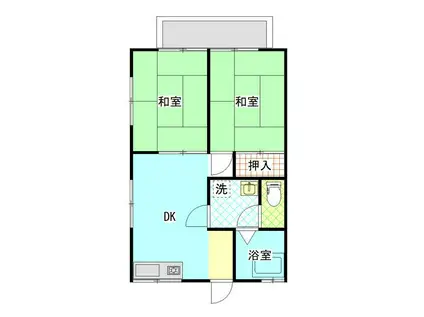 ハイツ相模が丘(2DK/2階)の間取り写真