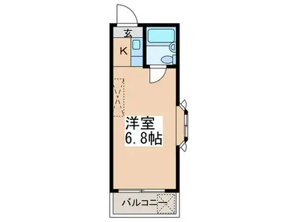 メゾン・ド・ポリピエ(1K/3階)の間取り写真