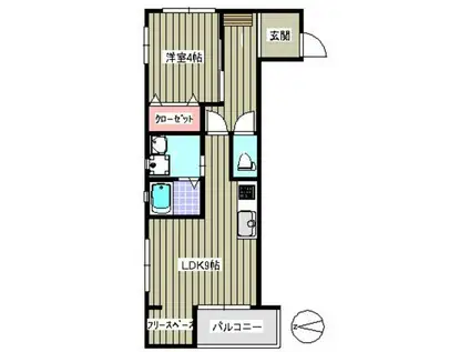 ユゥ&ミィ金山駅前G棟(1LDK/3階)の間取り写真