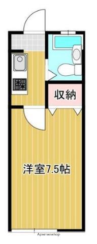 カレッジ林(1K/1階)の間取り写真