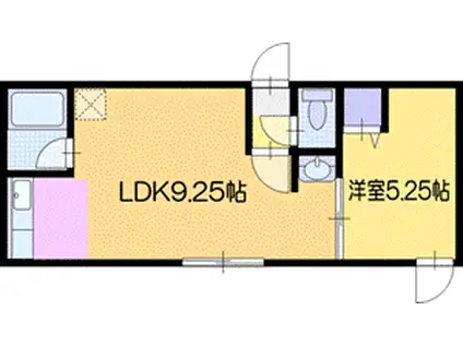レジデンス88(1LDK/1階)の間取り写真
