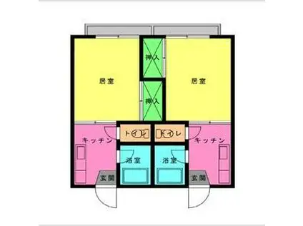佐々木アパート(1K/1階)の間取り写真