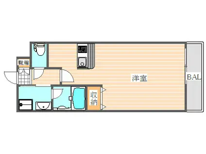 エンクレストベイサイド通(1K/2階)の間取り写真