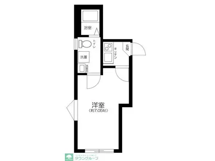 レジデンス青井(1K/1階)の間取り写真