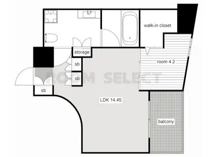 CHATEAU&HOTEL名駅南2ND(1LDK/10階)の間取り写真