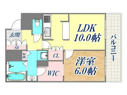 ワコーレ・ザ・トアロードレジデンス(1LDK/3階)の間取り写真